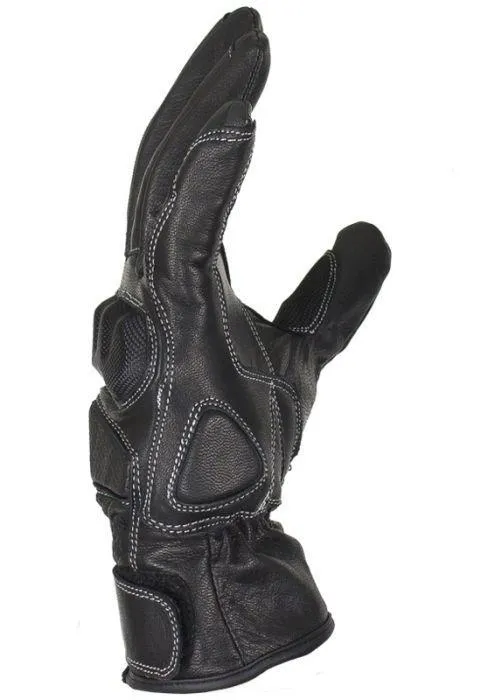 Full Finger Leather Riding Gloves, GLZ68-11N-DL