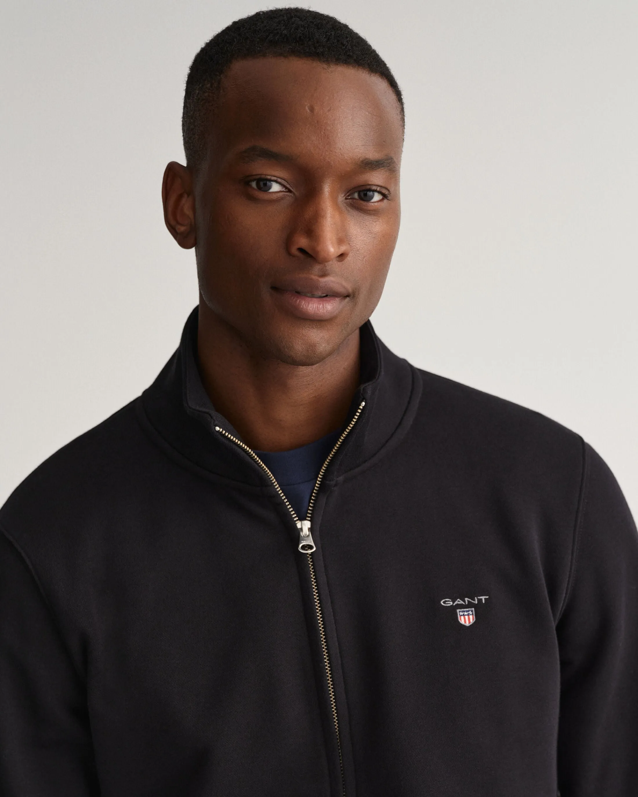 GANT - Full Zip  Sweat Cardigan, Evening Blue