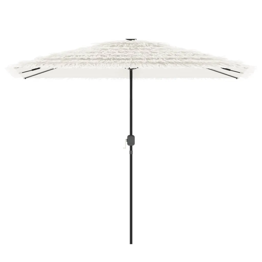 Garden Parasol with Steel Pole White 300x200x250 cm