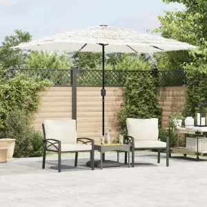 Garden Parasol with Steel Pole White 300x200x250 cm