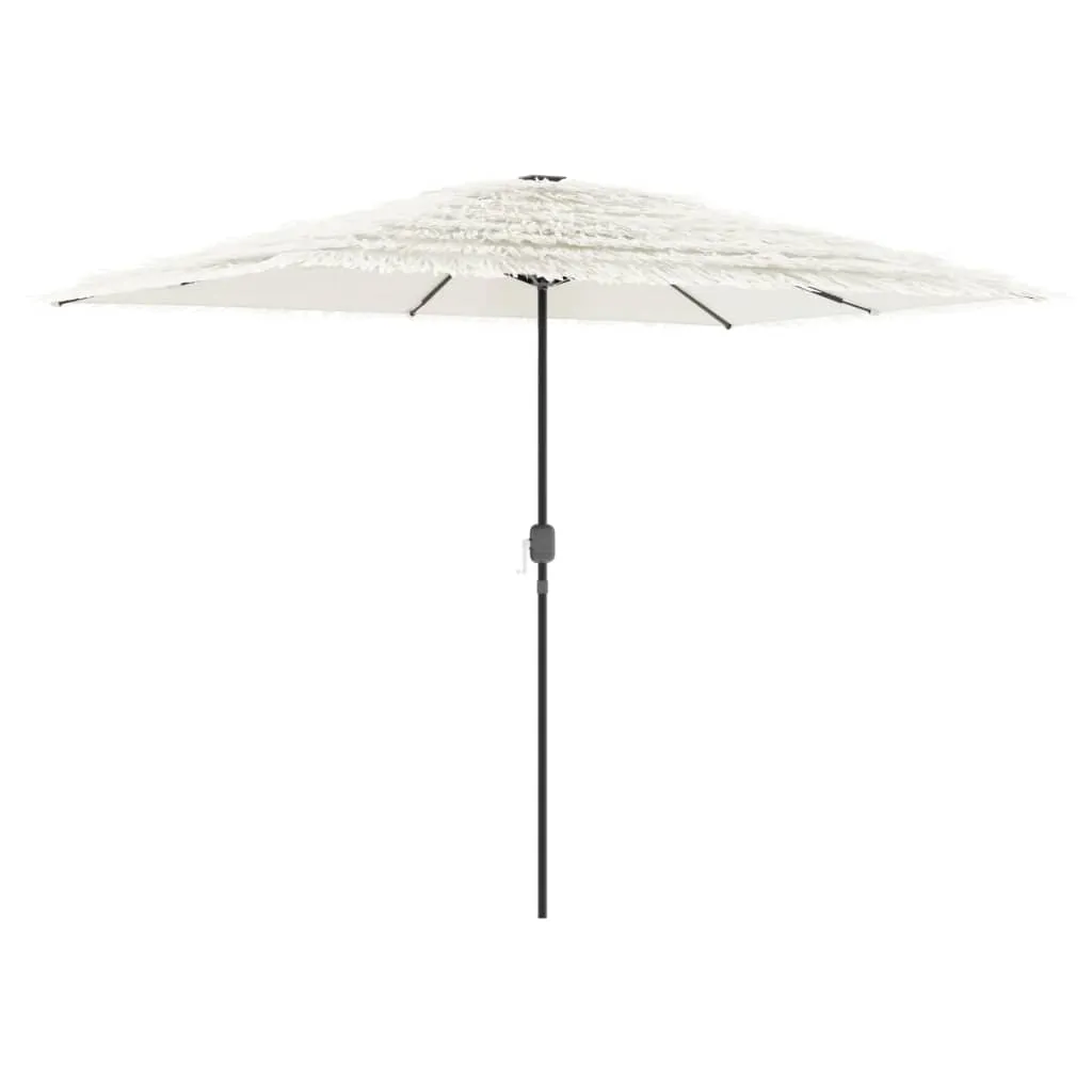 Garden Parasol with Steel Pole White 300x200x250 cm