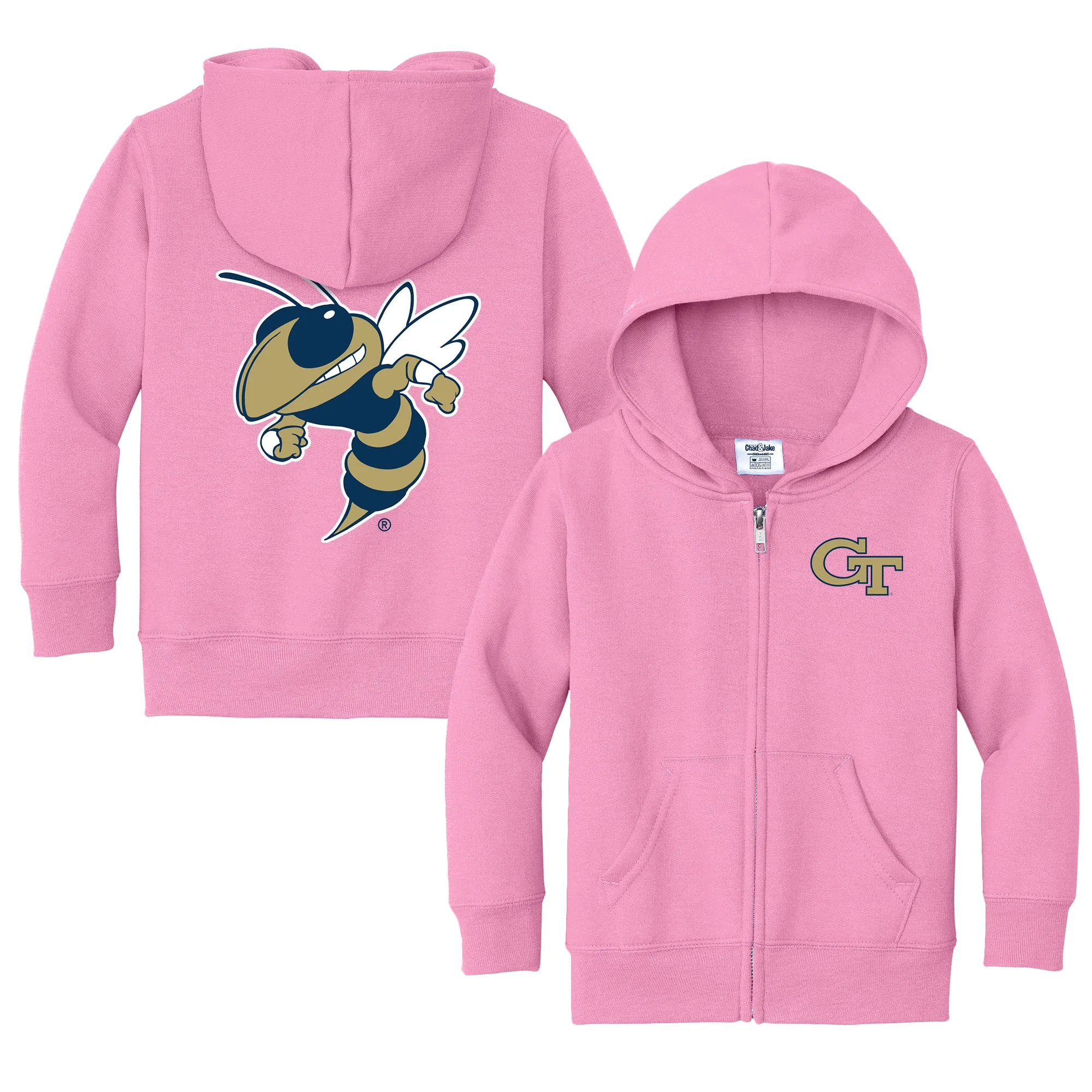 Georgia Tech Yellow Jackets Logo Toddler Full-Zip Sweatshirt