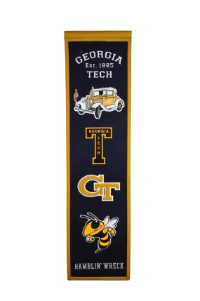 Georgia Tech Yellow Jackets Winning Streak Past Mascots Heritage Banner (8"x32")