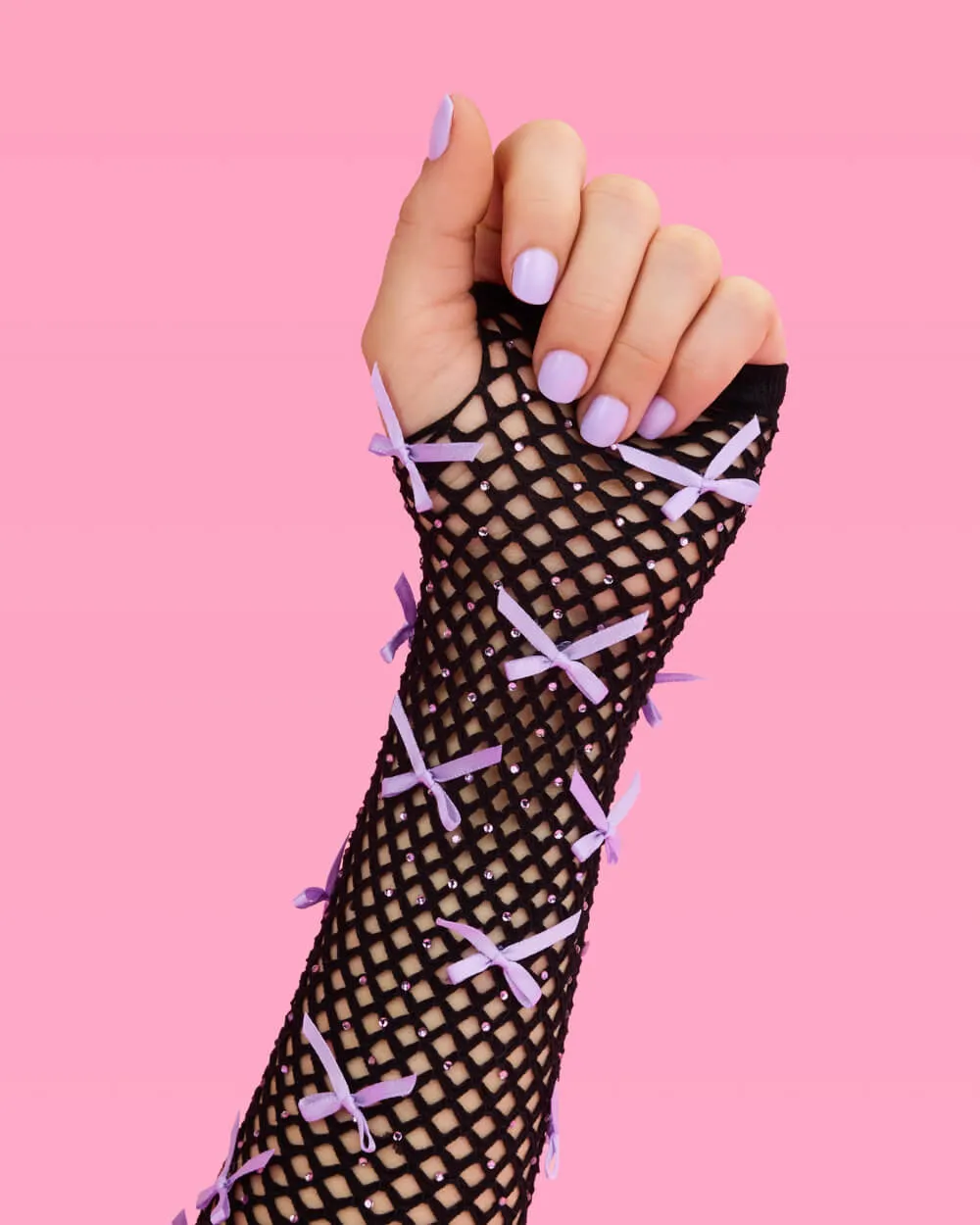 Good Idea Gloves - fishnet bow gloves