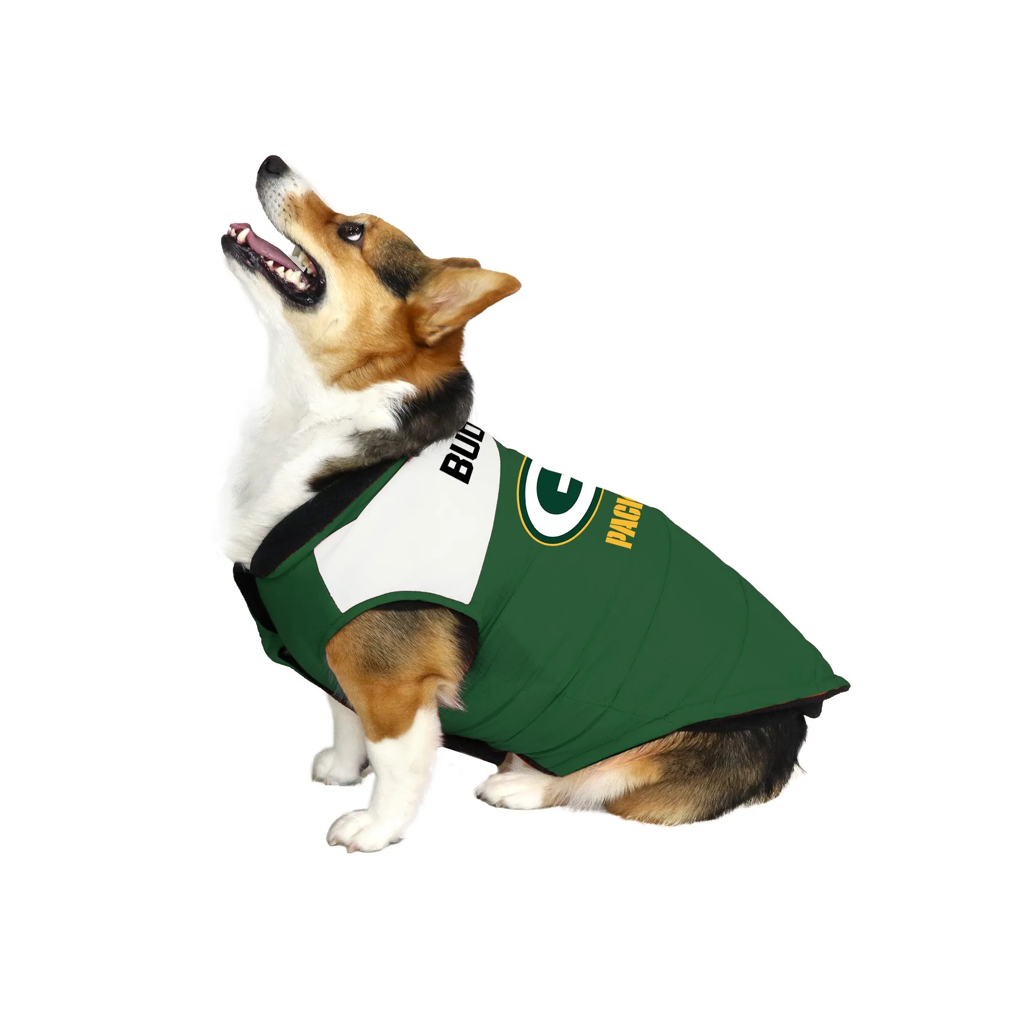 Green Bay Packers Custom Pet Parka Puff Vest