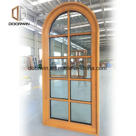 Grille Round-Top Casement Window with Solid Pine Wood, Ultra-Large Full Divide Light Grille Windows - China Wood Window, Round Wood Window