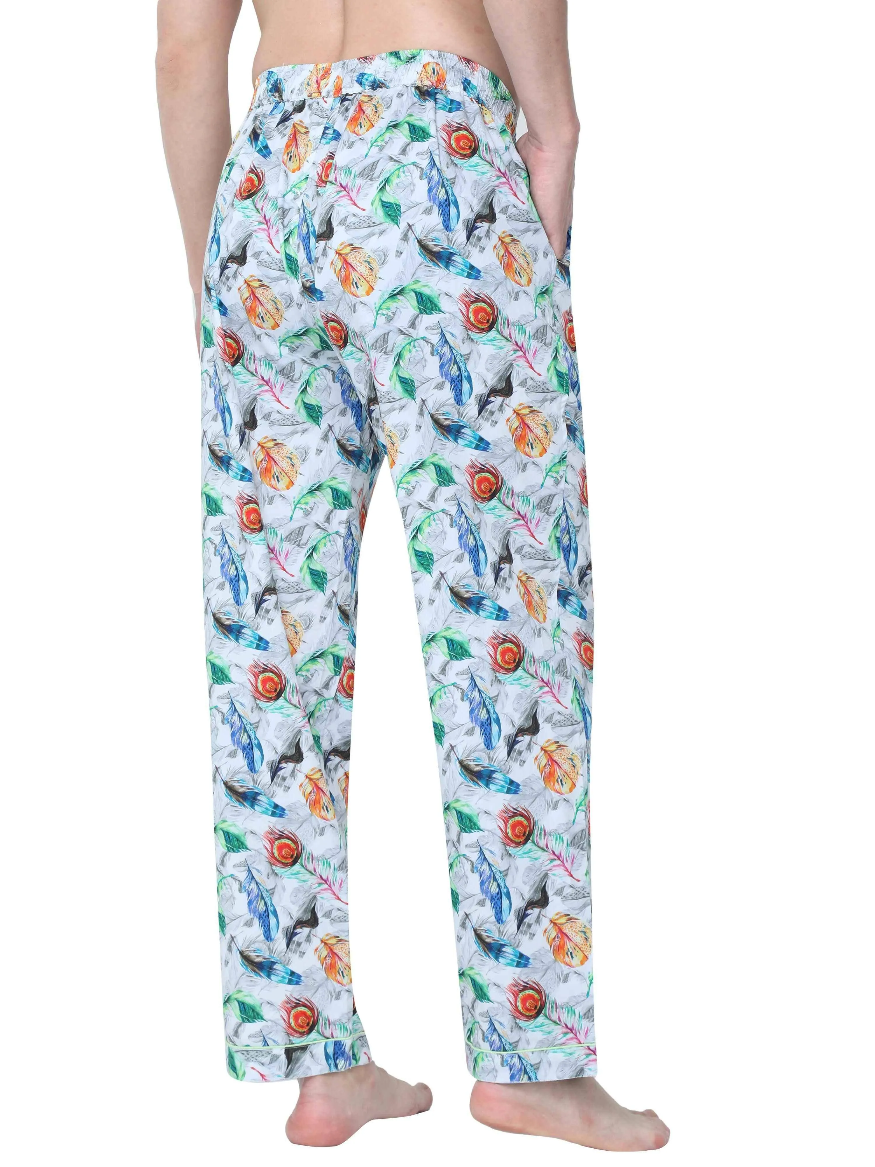 GUNIAA MEN'S FLAME  PRINTED FULL PANT