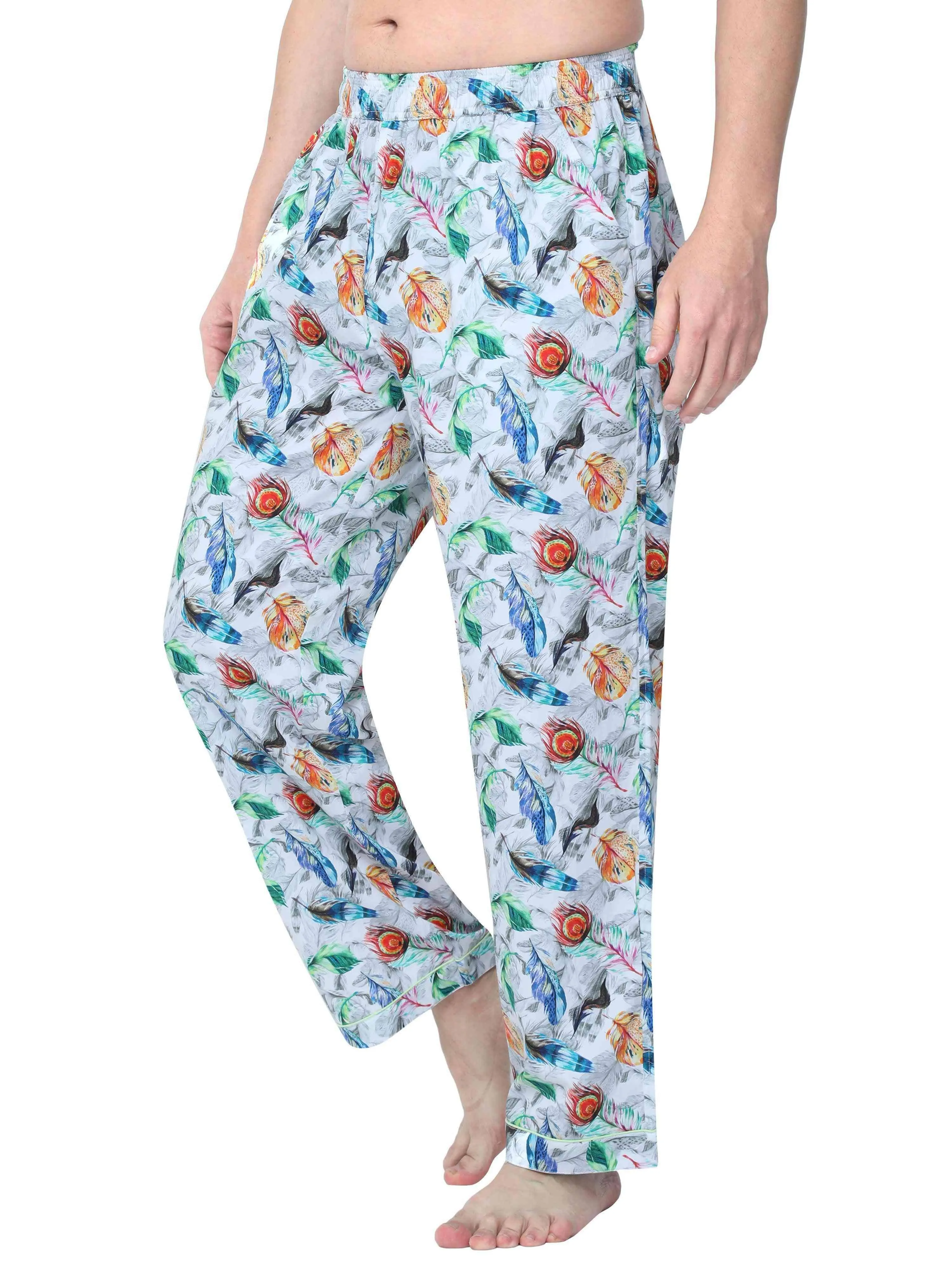 GUNIAA MEN'S FLAME  PRINTED FULL PANT