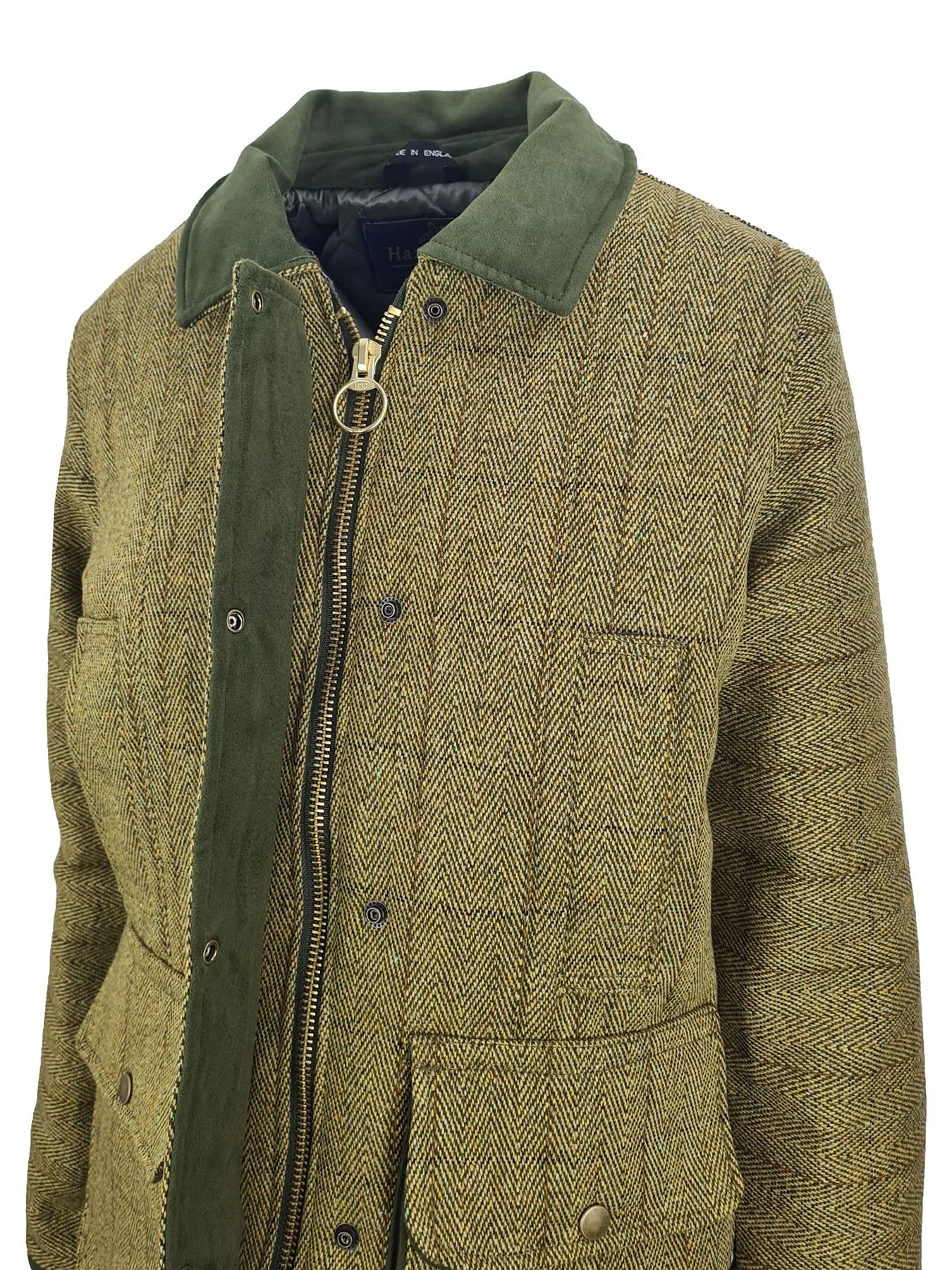 Hazy Blue Womens Quilted Derby Tweed Shooting Jacket