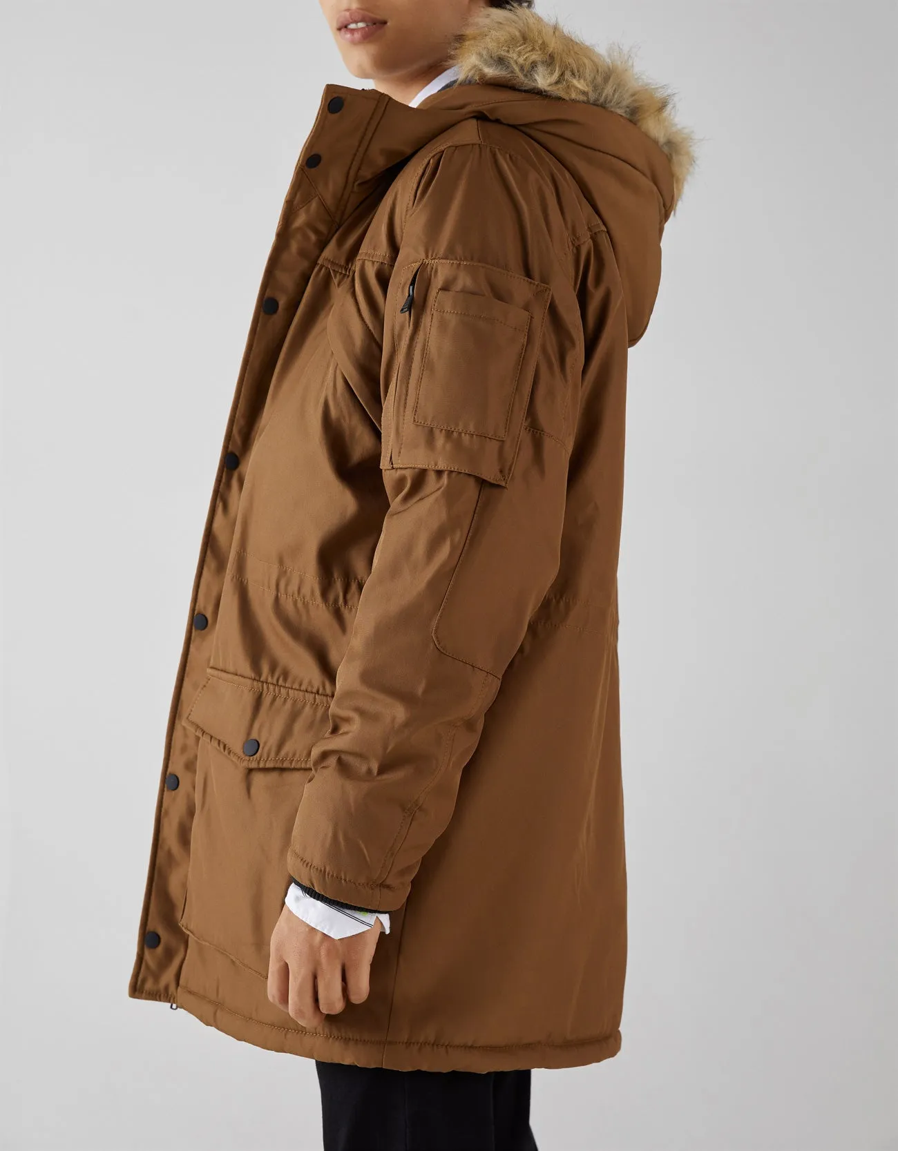 Hooded parka-style coat