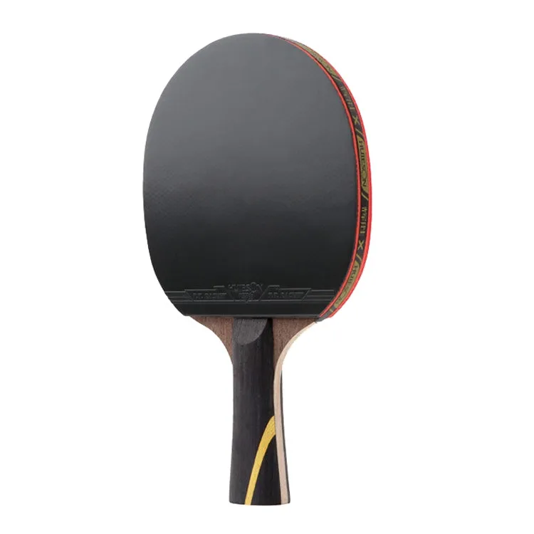 HUIESON Six Star 5-Layer Chicken Wing Tip   2 Layer Carbon Double Side Continuous Table Tennis Racket, A Pair(Hand-shake Grip Racket)