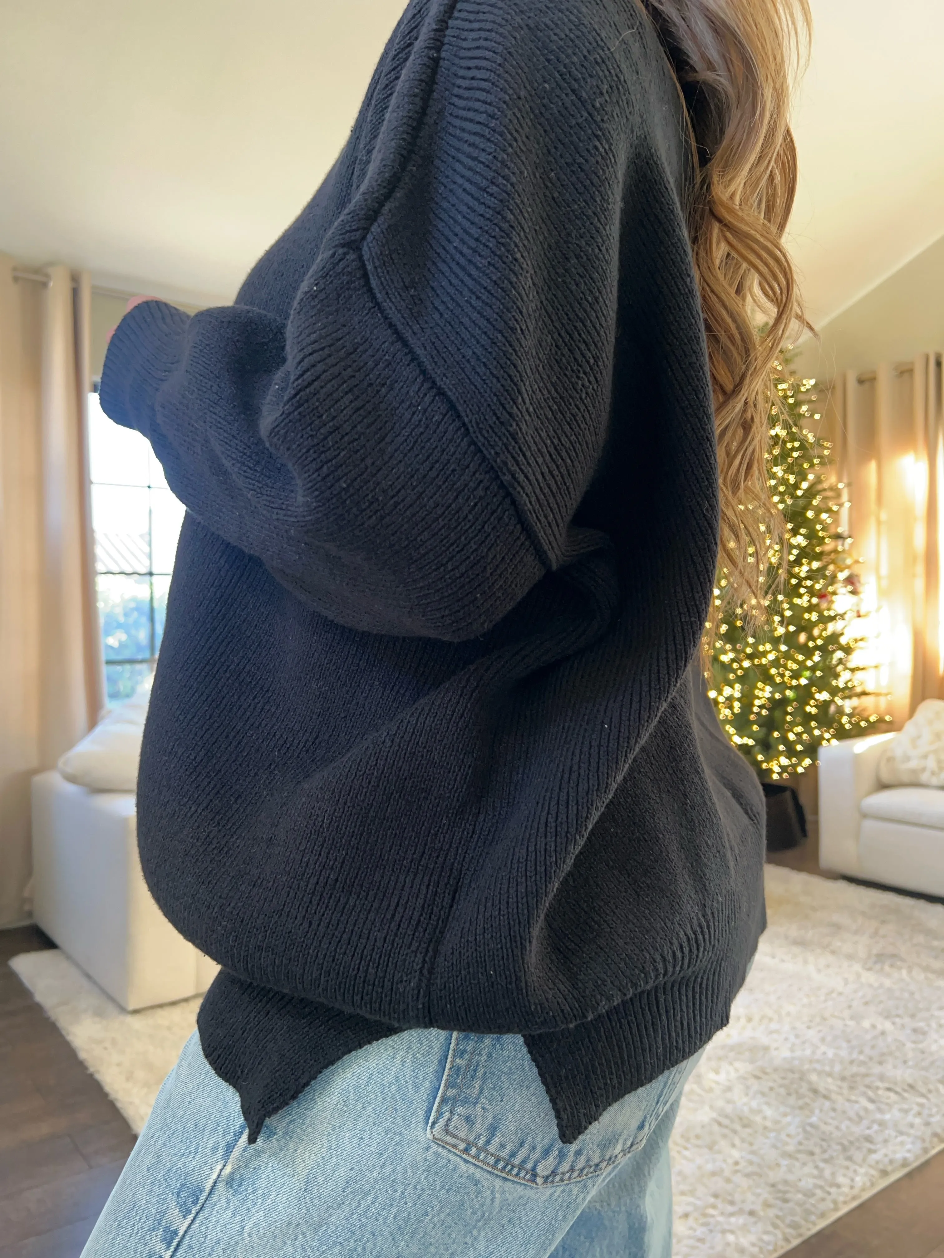 Jackie Oversized Sweater (Black)