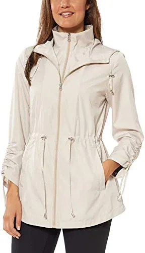 Jones New York Womens Parka in a Pocket Rain Jacket