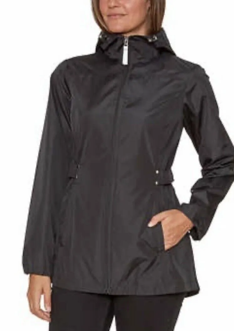 Jones New York Womens Parka in a Pocket Rain Jacket