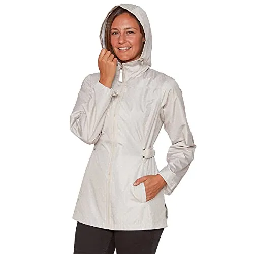 Jones New York Womens Parka in a Pocket Rain Jacket