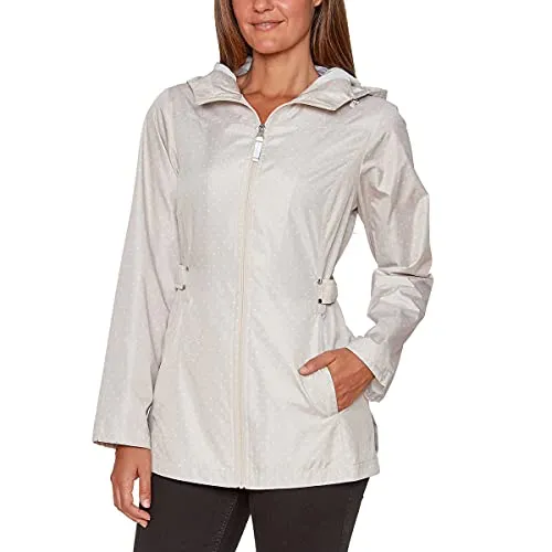 Jones New York Womens Parka in a Pocket Rain Jacket