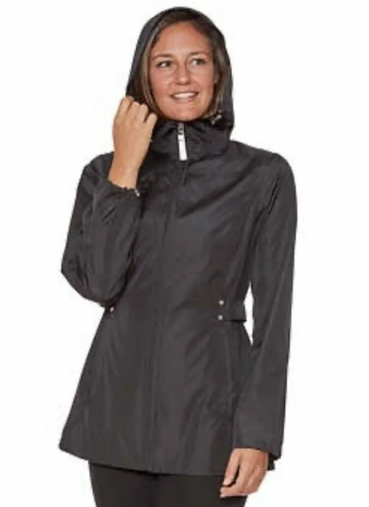 Jones New York Womens Parka in a Pocket Rain Jacket