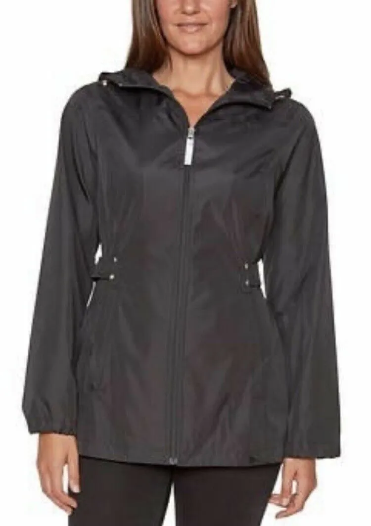 Jones New York Womens Parka in a Pocket Rain Jacket