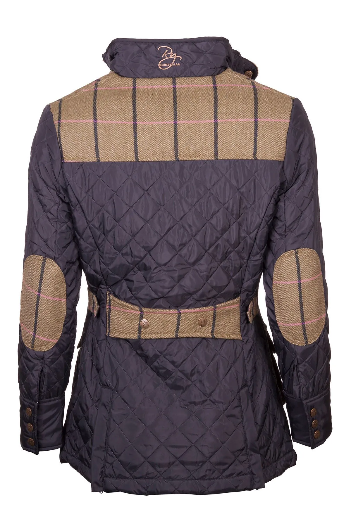 Ladies Tweed Trim Quilted Jacket