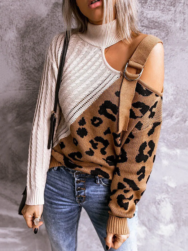 Leopard Print Graceful Crop Hoodie