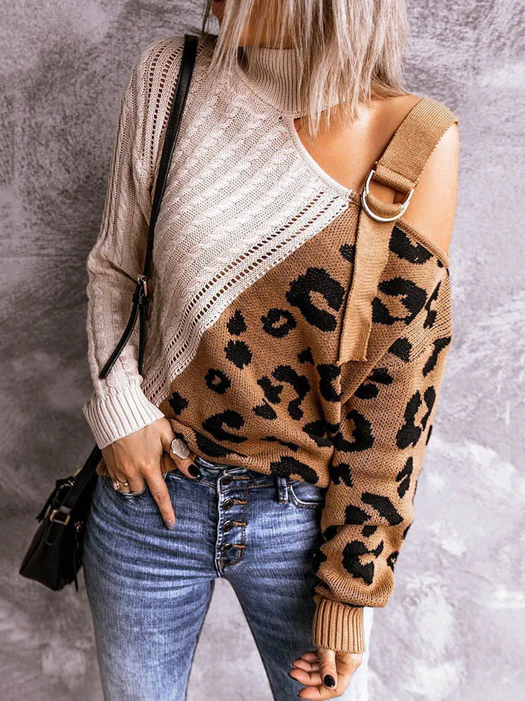 Leopard Print Graceful Crop Hoodie