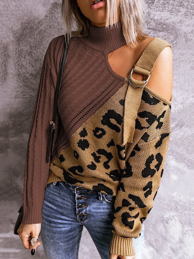 Leopard Print Graceful Crop Hoodie