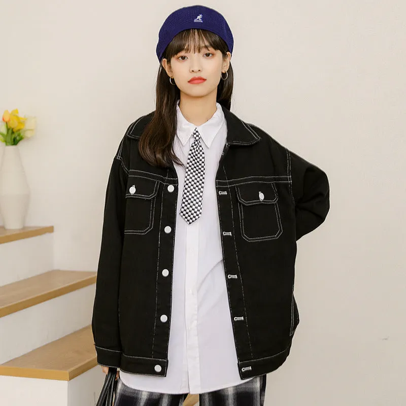 Loose-Fit All-Match Denim Jacket