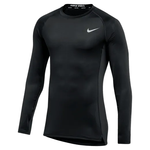 Men's Pro Long Sleeve Tight Top (010 - Black/Reflective Silver)