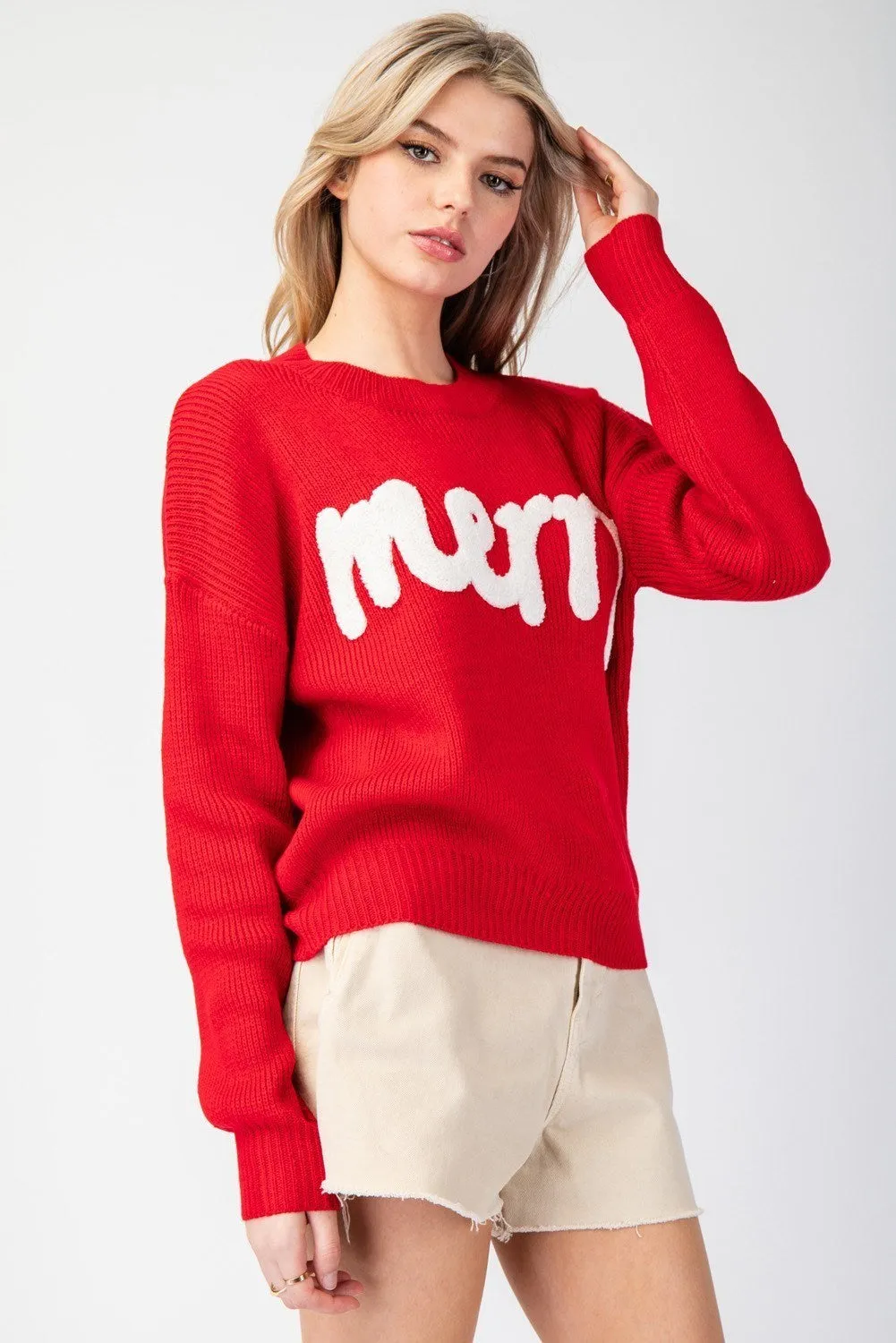 Merry Stitch Long Sleeve Sweater