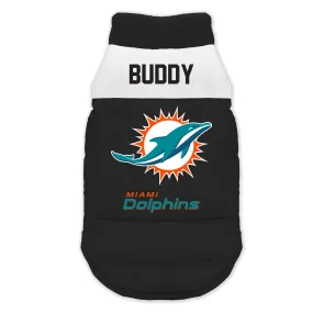 Miami Dolphins Custom Pet Parka Puff Vest