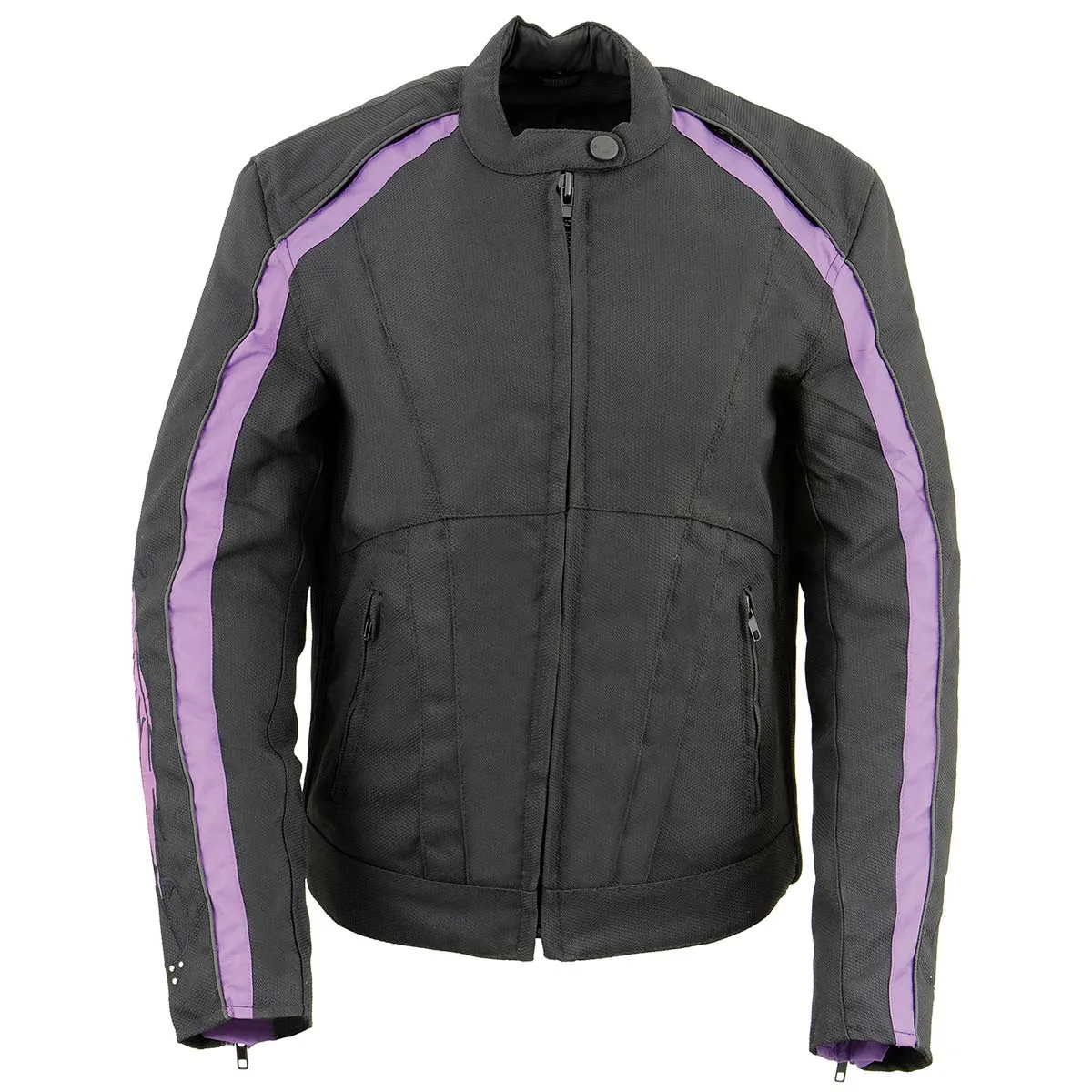 Milwaukee Leather MPL1954 Women's 'Studded Wings' Black and Purple