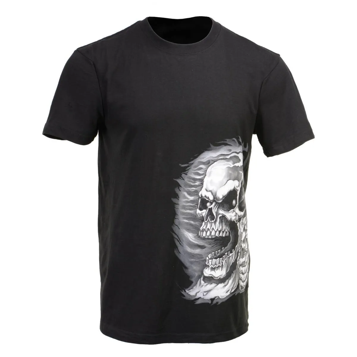 Milwaukee Leather MPMH116000 Men's 'Assassin' Double Sided Black T-Shirt