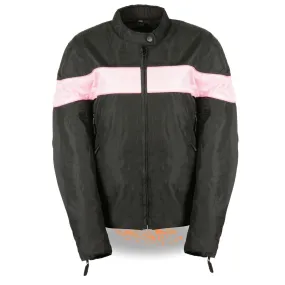 Milwaukee Leather SH2261 Women's Lightweight Black and Pink Textile