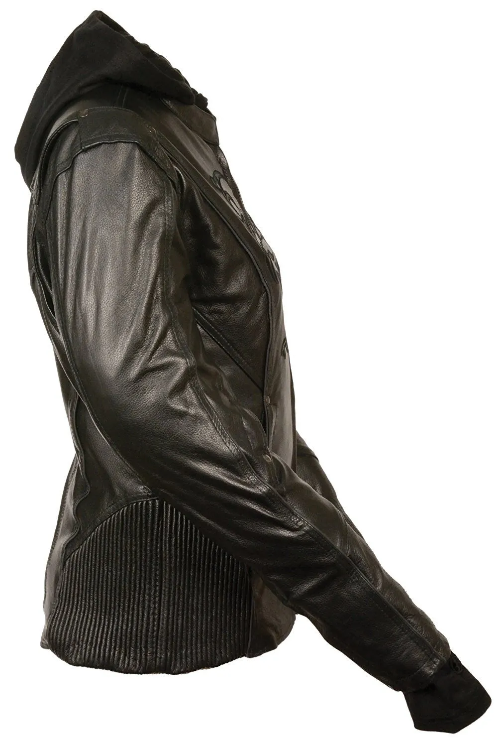 Milwaukee Women's 3/4th Leather Jacket Black