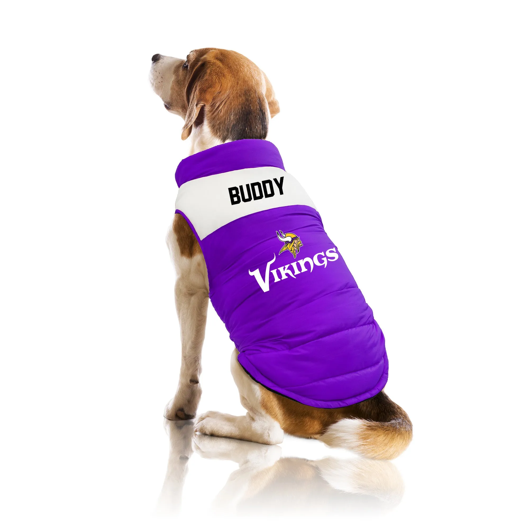 Minnesota Vikings Custom Pet Parka Puff Vest