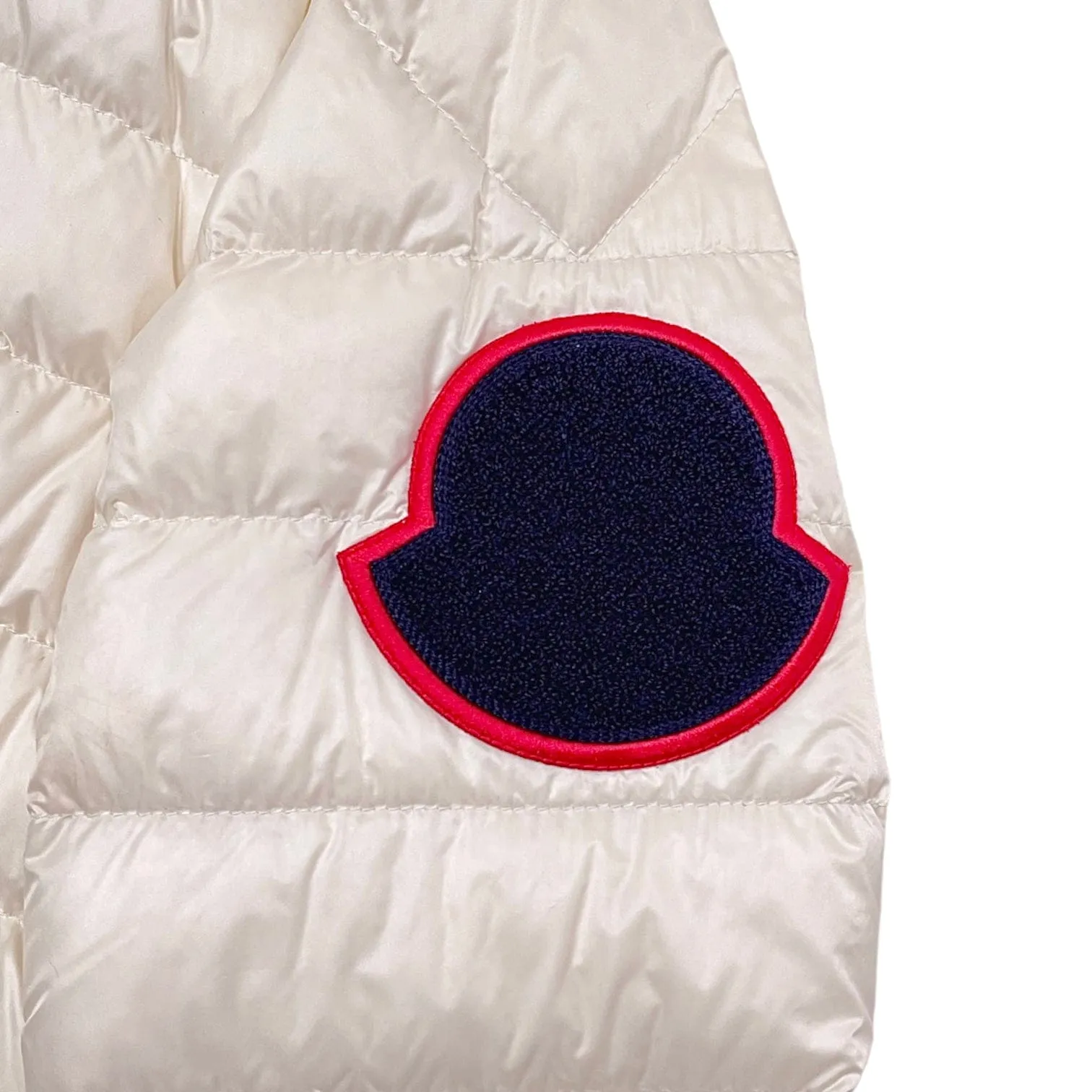 Moncler Deltour Quilted Down Jacket White Pre-Owned