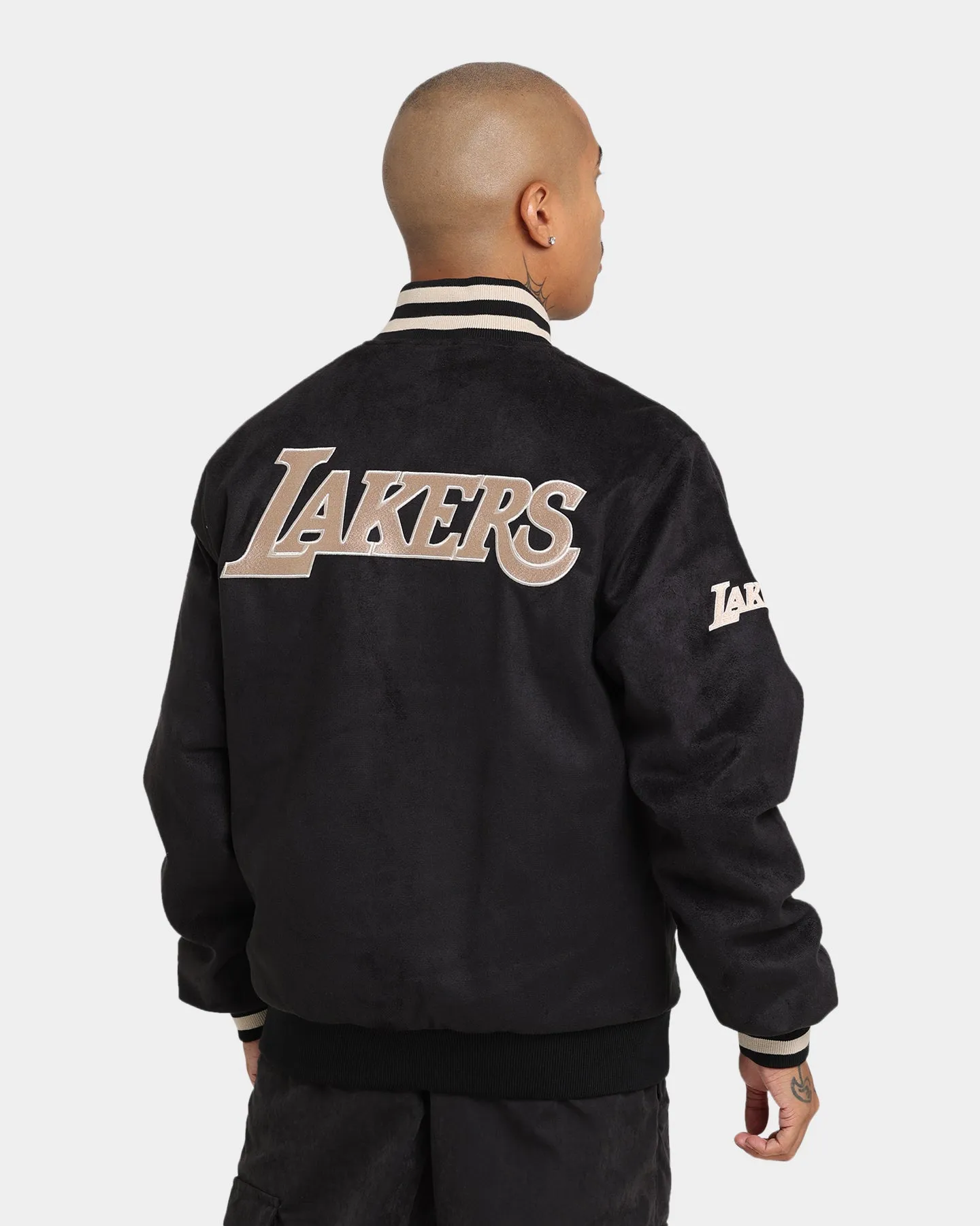 New Era Los Angeles Lakers Suede Jacket Black