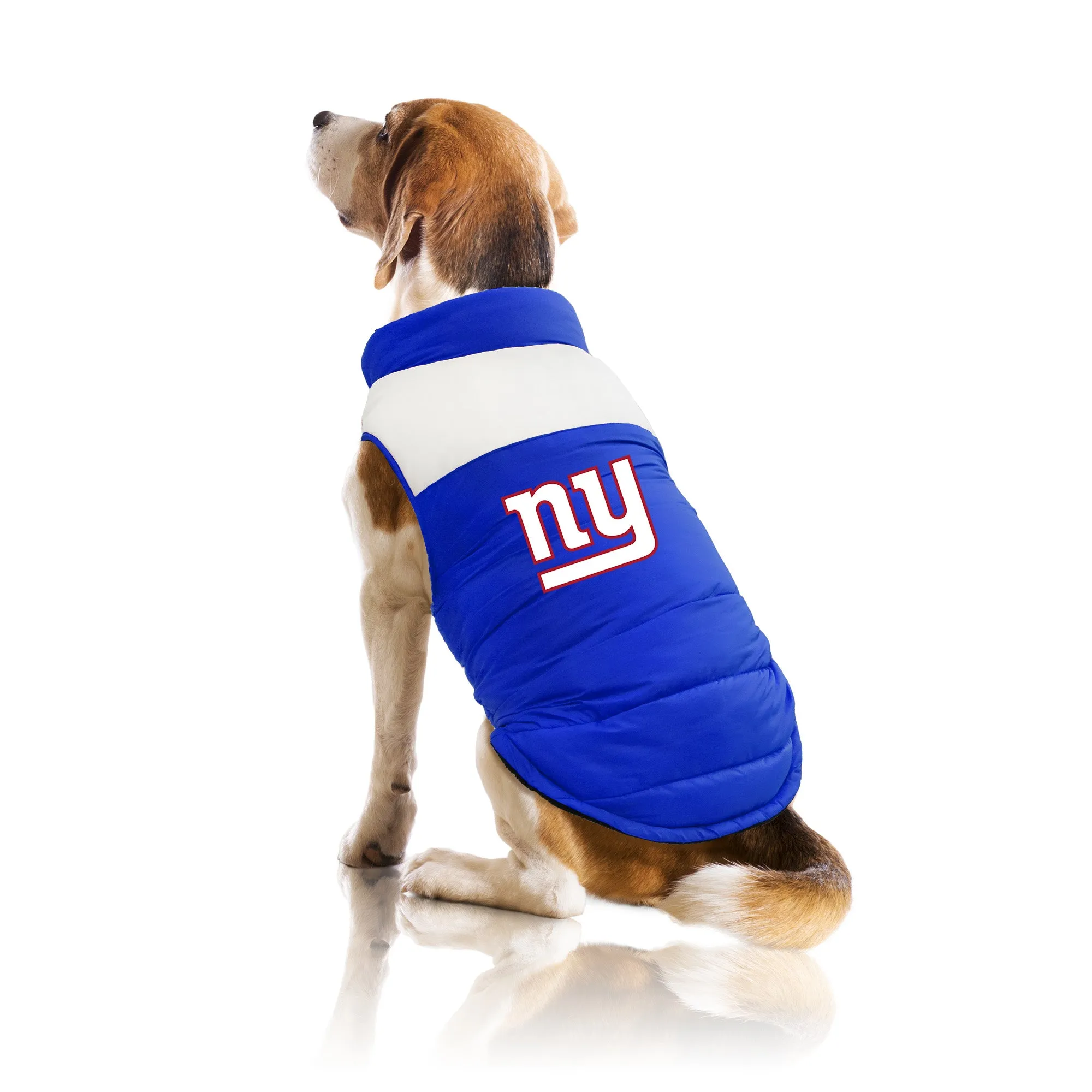 New York Giants Pet Parka Puff Vest