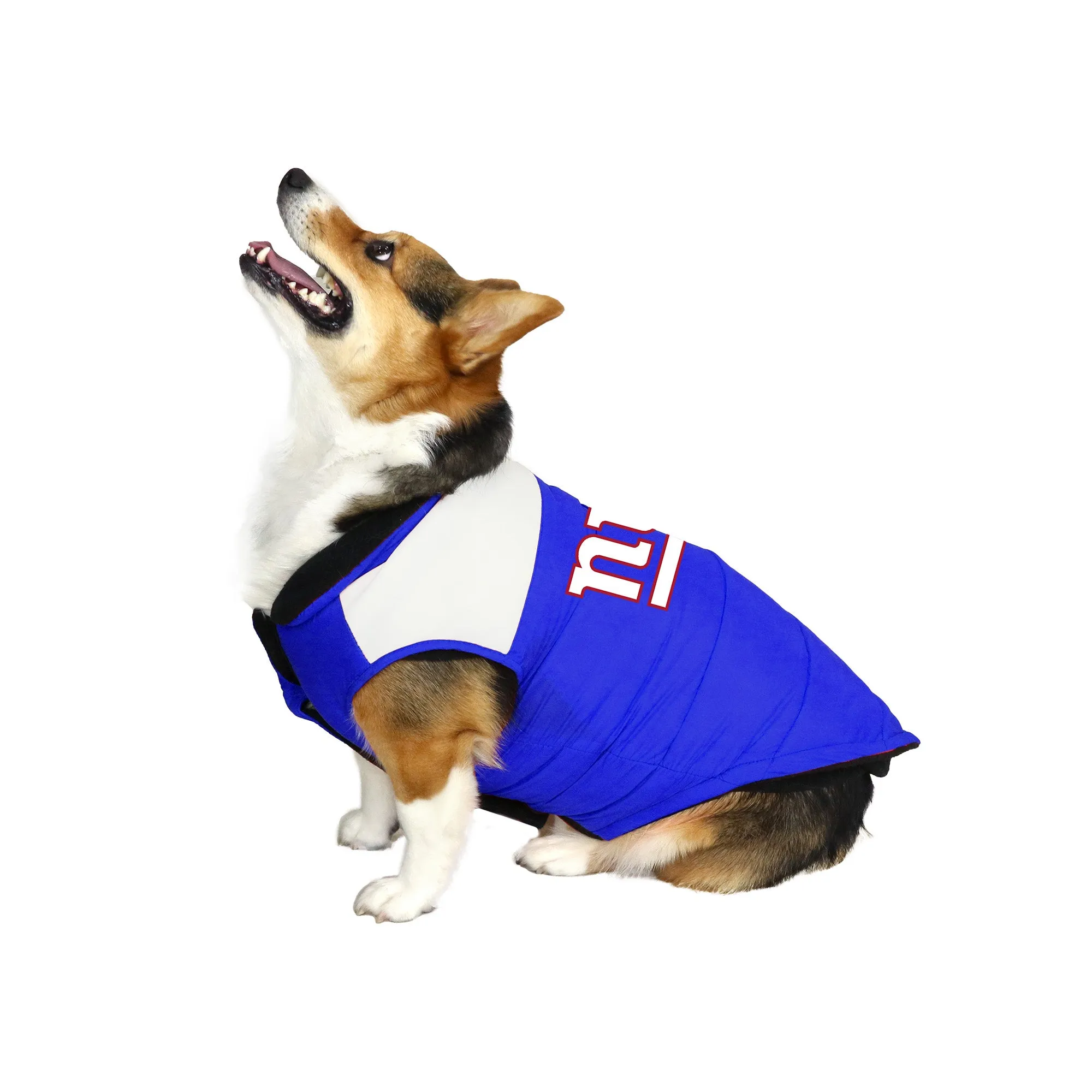 New York Giants Pet Parka Puff Vest