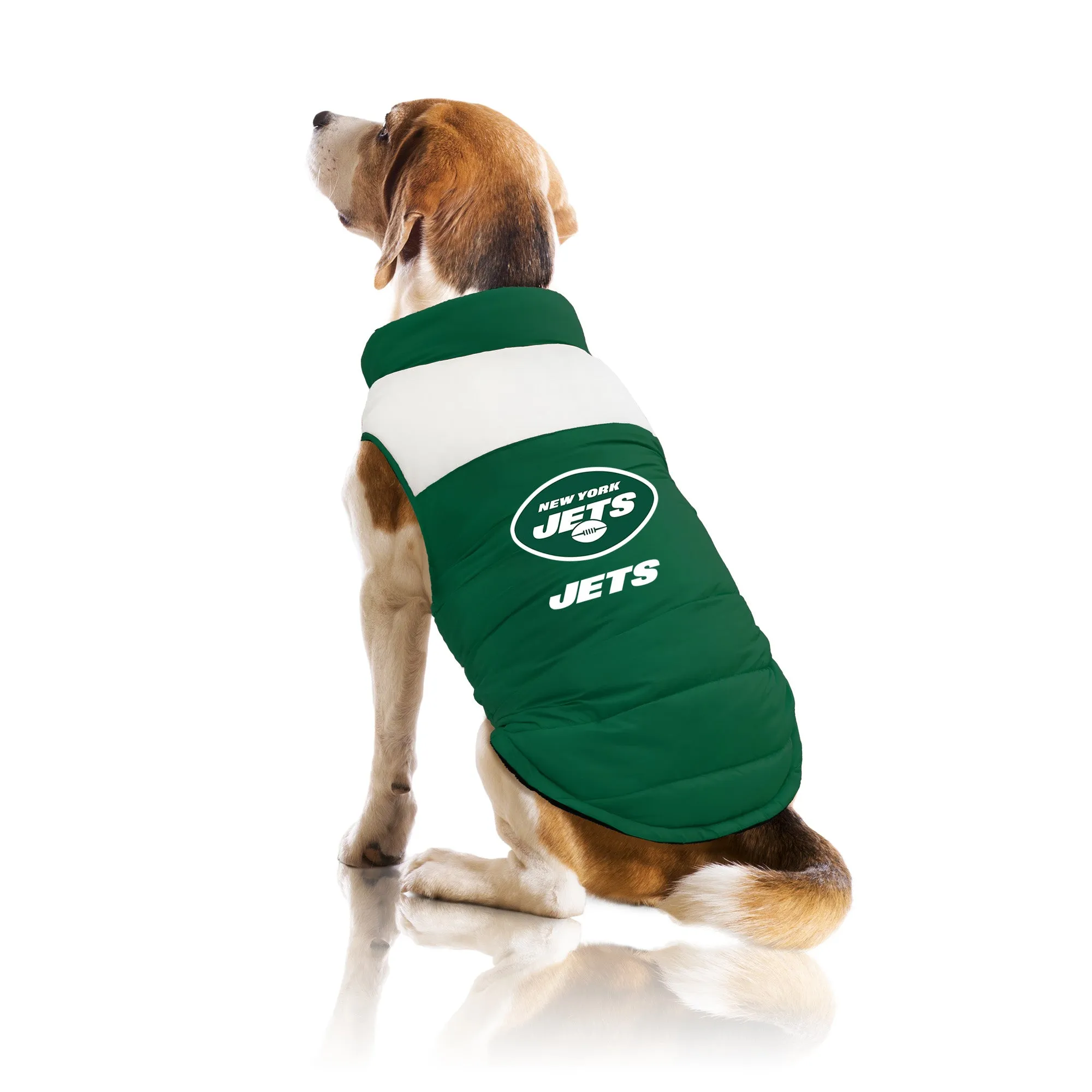 New York Jets Pet Parka Puff Vest