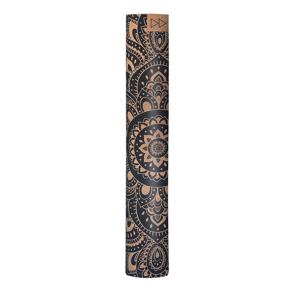 Non-Slip Cork Yoga Mat 3.5mm High-Density Cushion Mandala - Yoga Design Lab