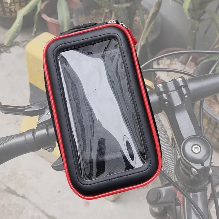 OKD Motorcycle Bicycle Touch Screen Waterproof Mobile Phone Bag Bracket L(Upgrade U-shaped Base)