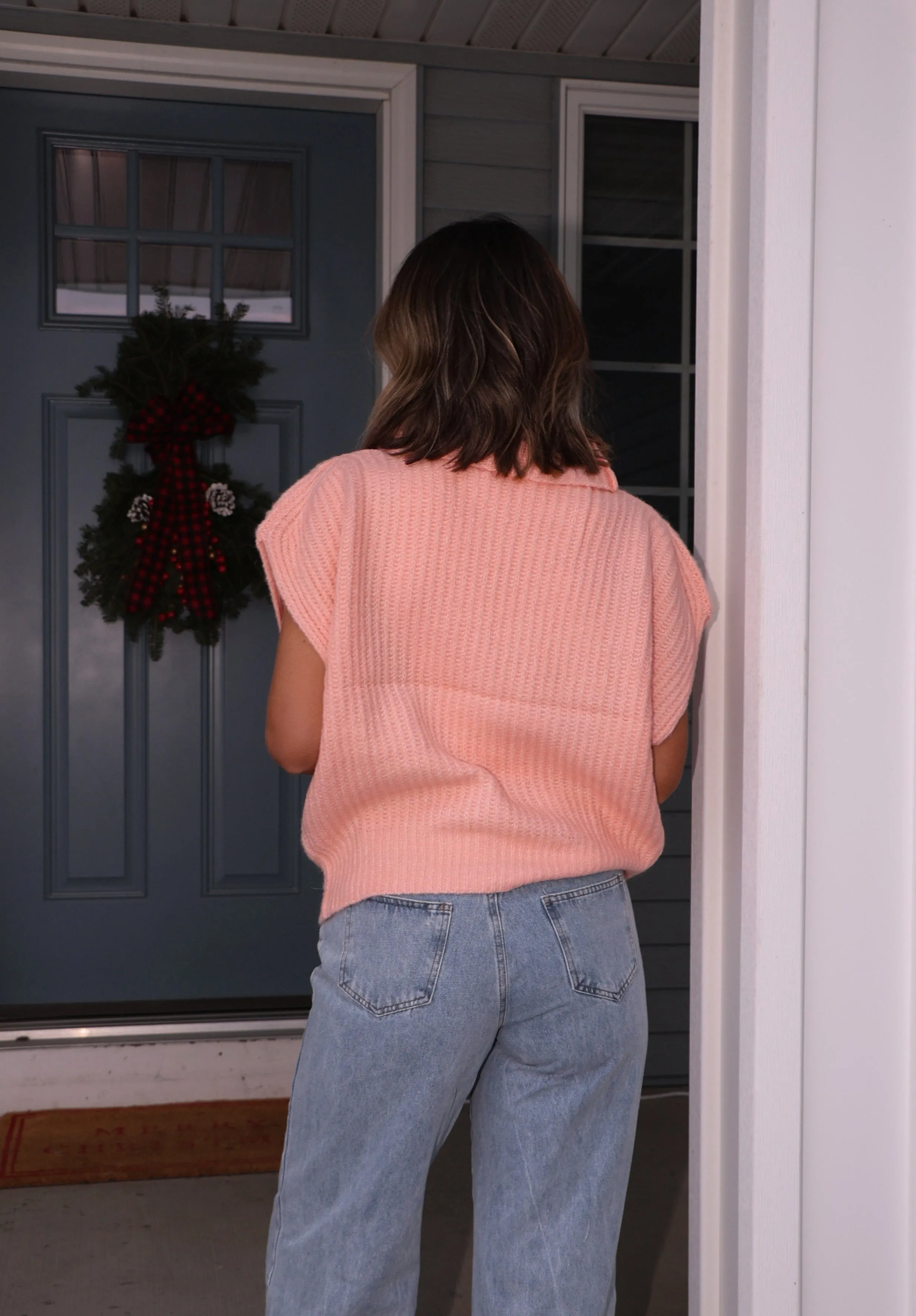 Peach Sweater Vest