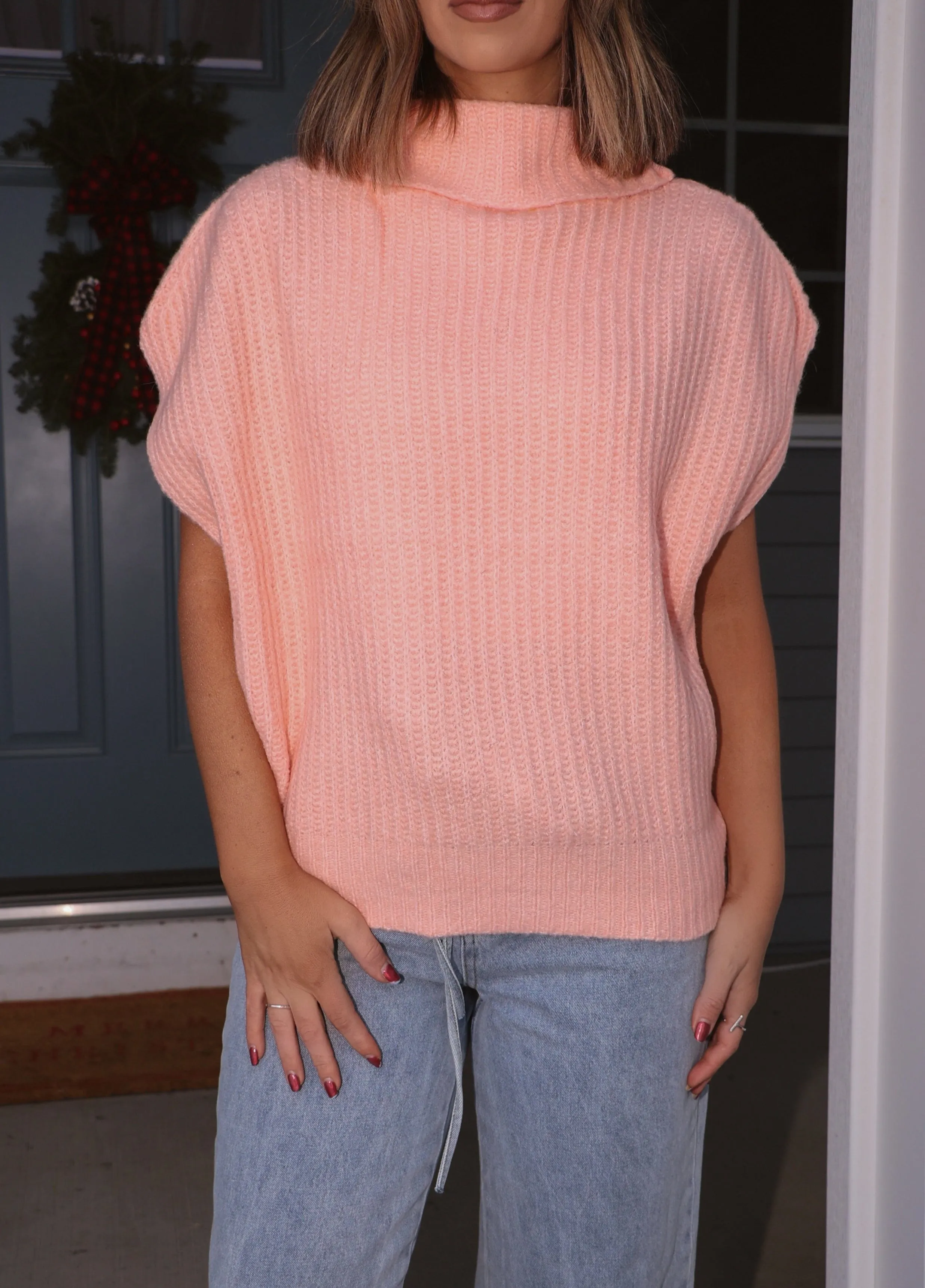 Peach Sweater Vest