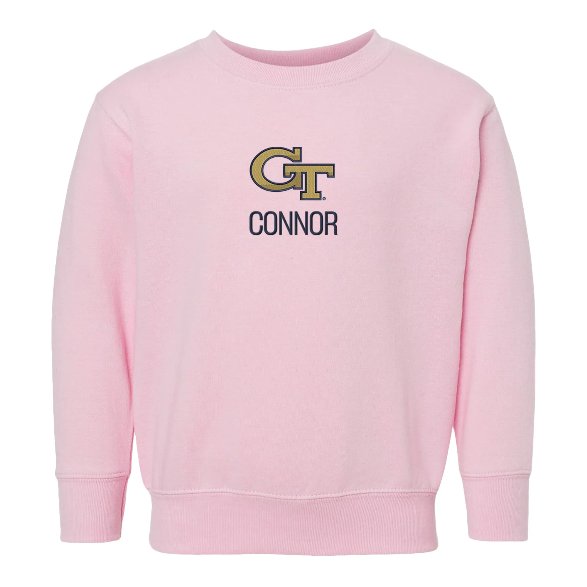 Personalized Georgia Tech Yellow Jackets Toddler Crewneck Sweatshirt