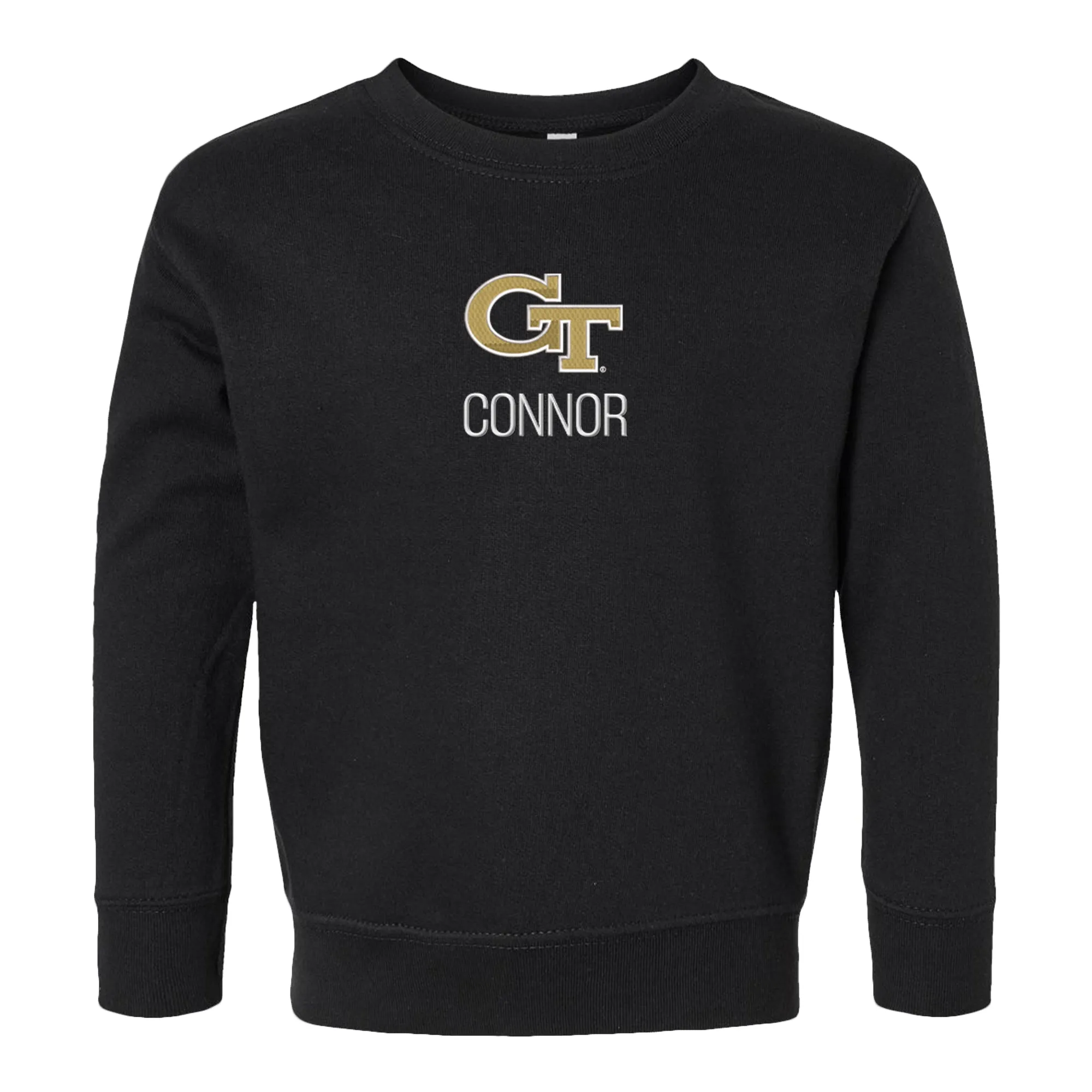 Personalized Georgia Tech Yellow Jackets Toddler Crewneck Sweatshirt