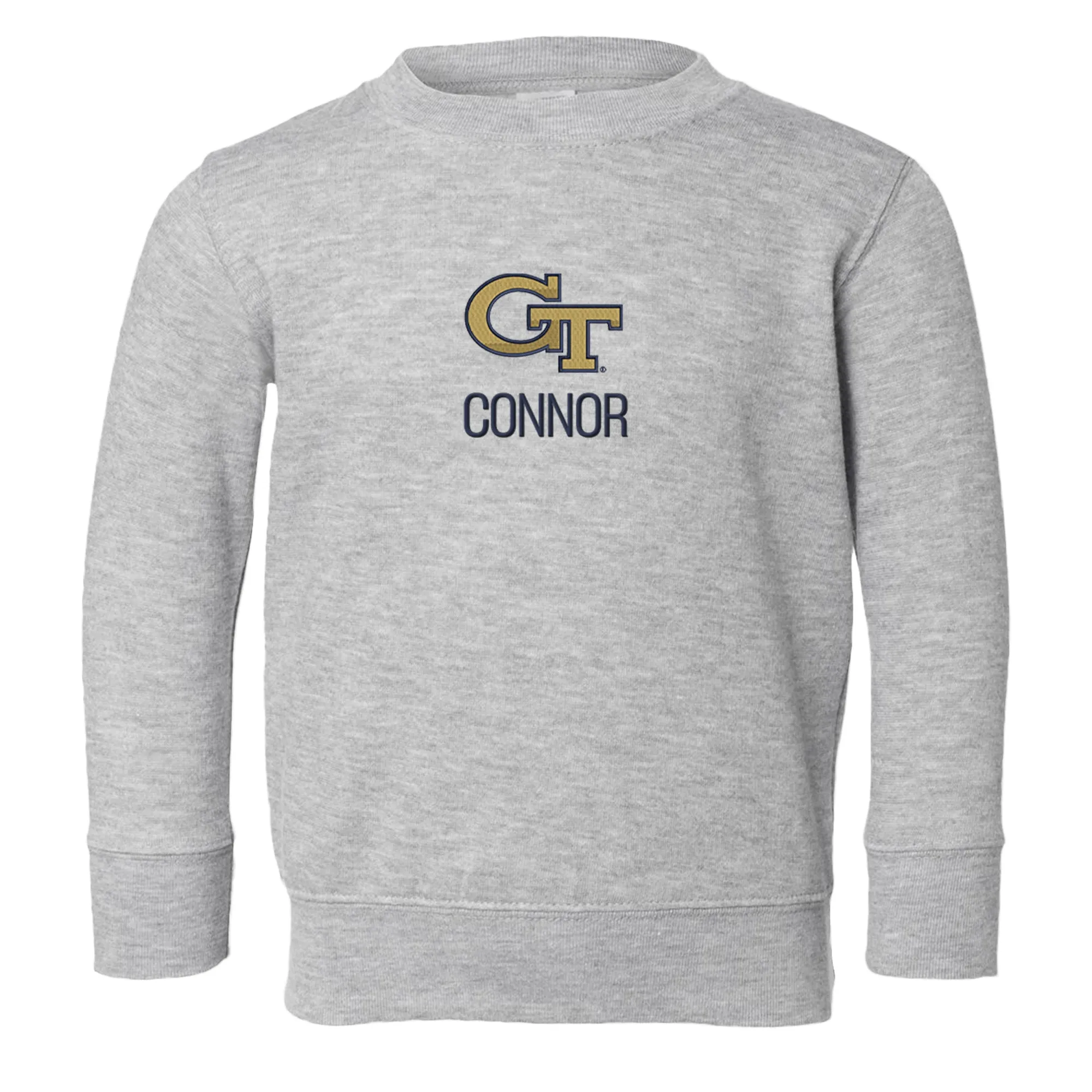 Personalized Georgia Tech Yellow Jackets Toddler Crewneck Sweatshirt