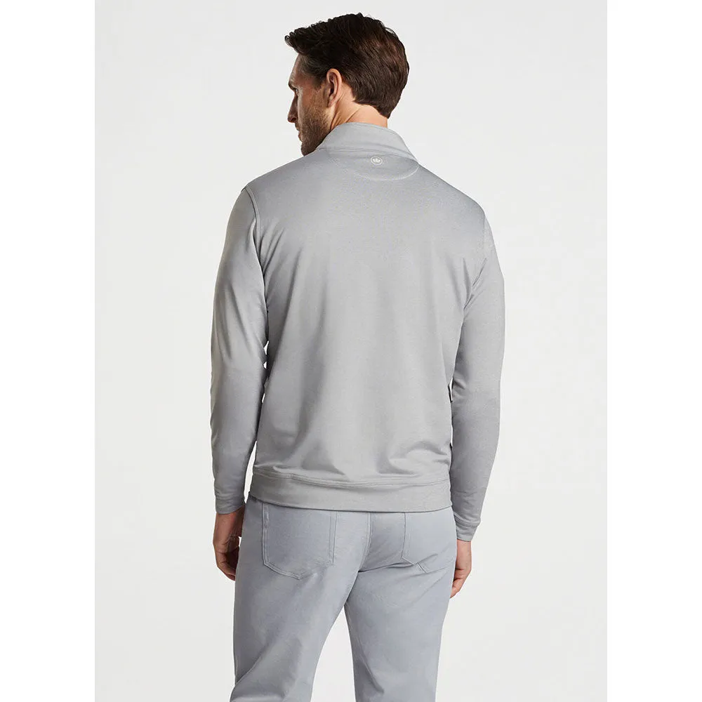 Peter Millar Perth Mélange Performance 1/4 Zip Sweater - Gale Grey*