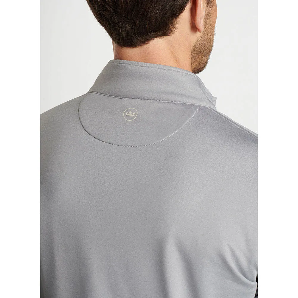 Peter Millar Perth Mélange Performance 1/4 Zip Sweater - Gale Grey*