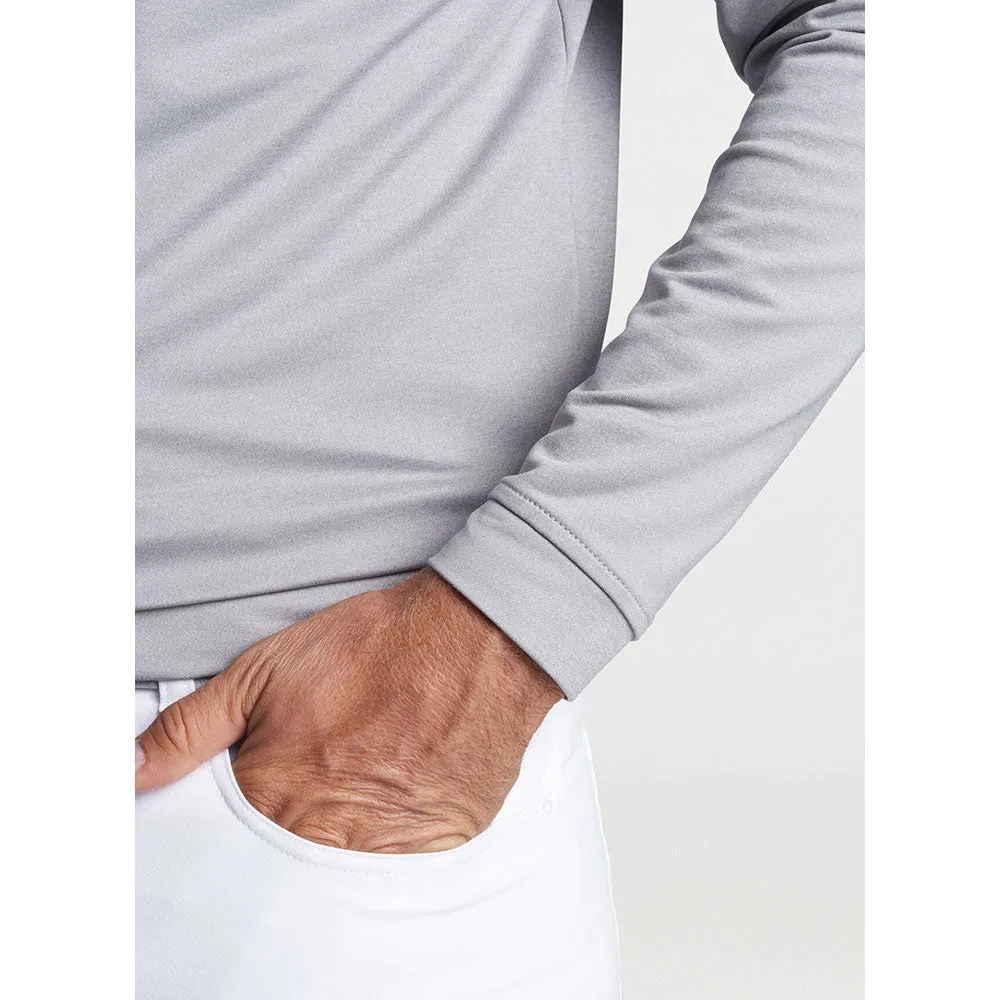 Peter Millar Perth Mélange Performance 1/4 Zip Sweater - Gale Grey*